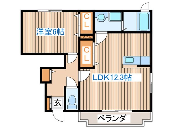 ティアラＢの物件間取画像